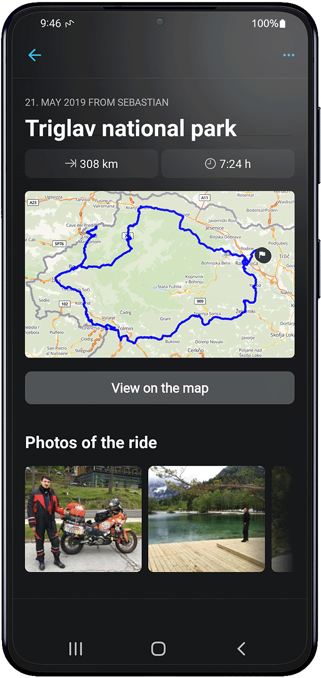revive android calimoto tour planning and route creation displayed on Android and iOS devices using mockups