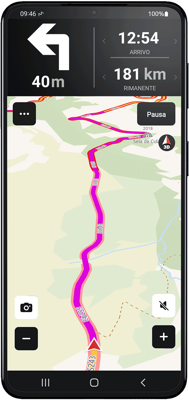 ride android calimoto tour planning and route creation displayed on Android and iOS devices using mockups