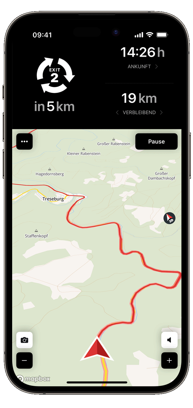 ride ios calimoto tour planning and route creation displayed on Android and iOS devices using mockups
