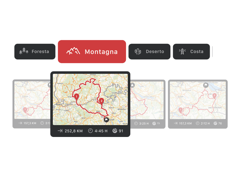 Foresta, montagna, deserto, costa: Scegli il tuo scenario preferito per un tour in moto.
