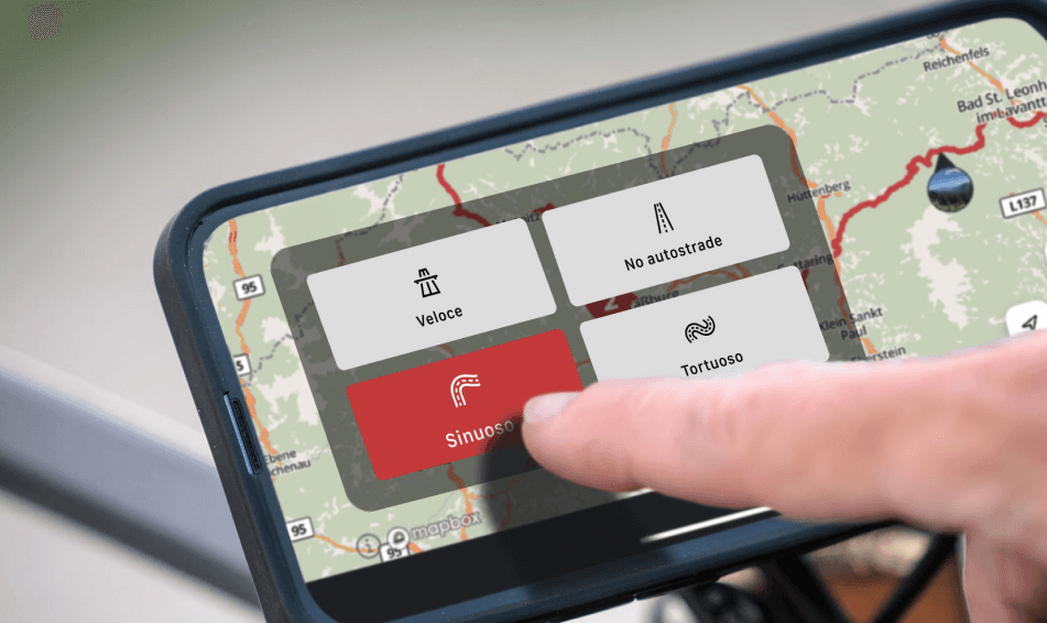 Veloce, sinuoso, senza autostrade o tortuoso: Scegli le caratteristiche per il tuo tour.